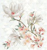 915654 Панно Primavera Magnolia Bianco 70.9x75.3