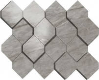 AS39 Декор Marvel Stone Bardiglio Grey Mosaico Esagono 3D 35.3x28.2